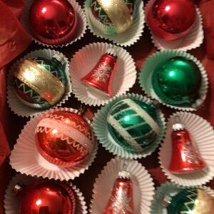 Red and Green Vintage Ornaments